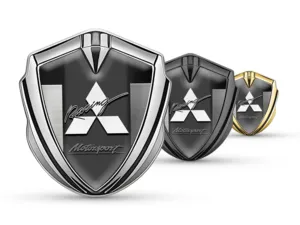 Mitsubishi Metal Domed Emblem Durable Stylish Shape
